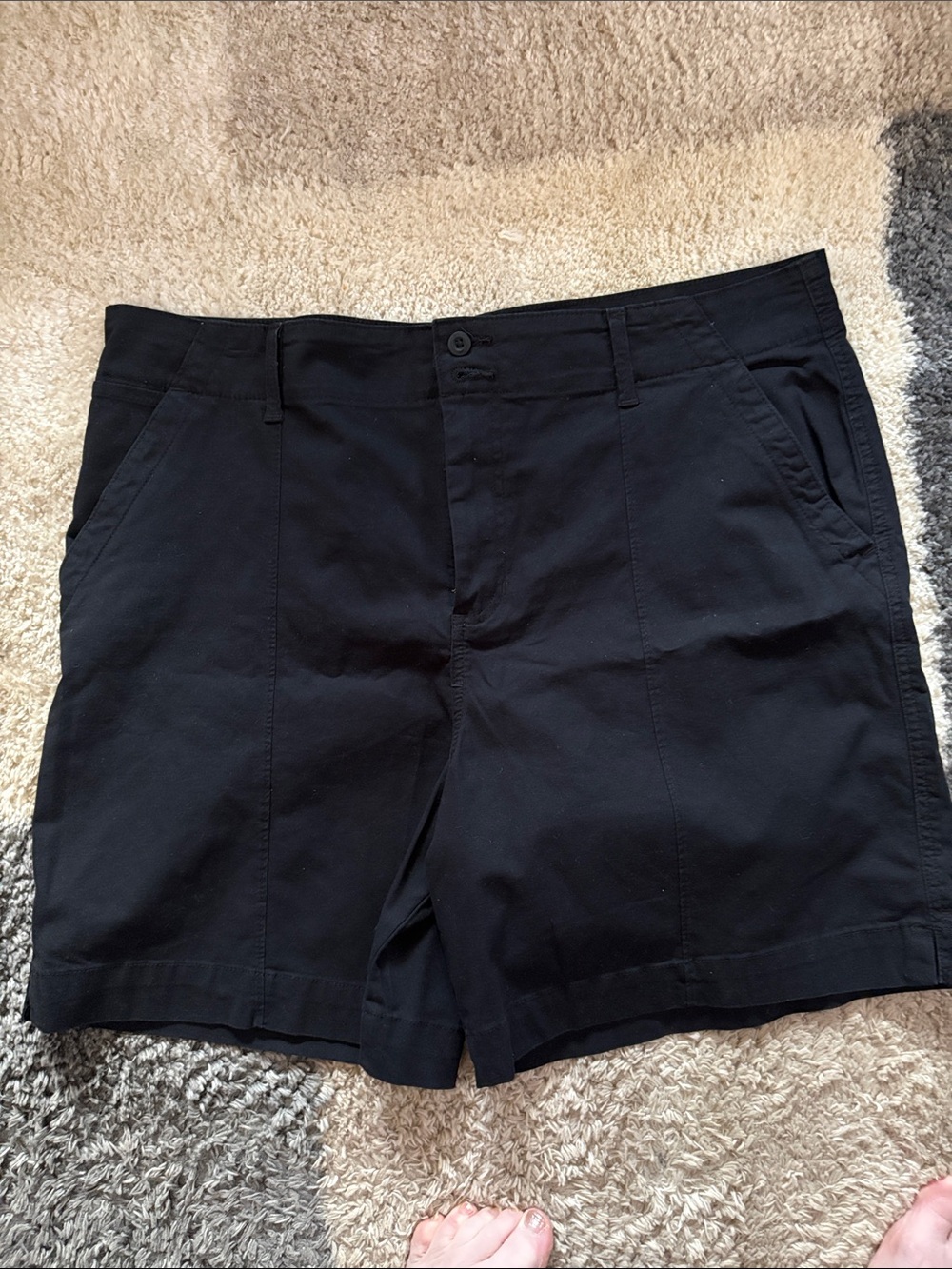 Lee Women's Black Flat-Front Shorts